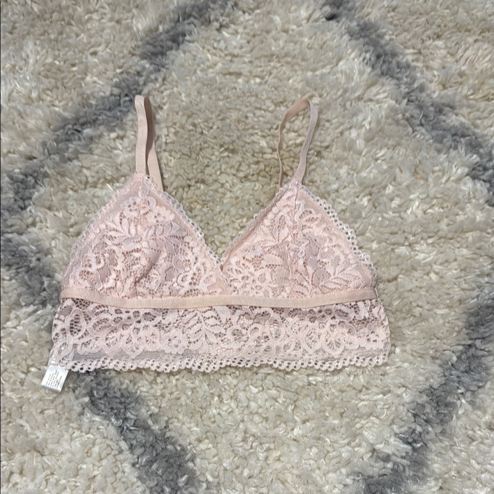 Lace Bralette in Soft Pink